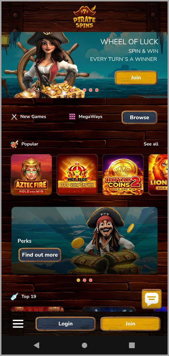 Welcome package at Pirate Spins casino Casino – start with bonus money and free spins